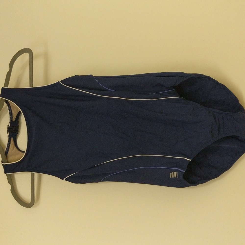 Lands End Navy Blue Swim Suit Size Small